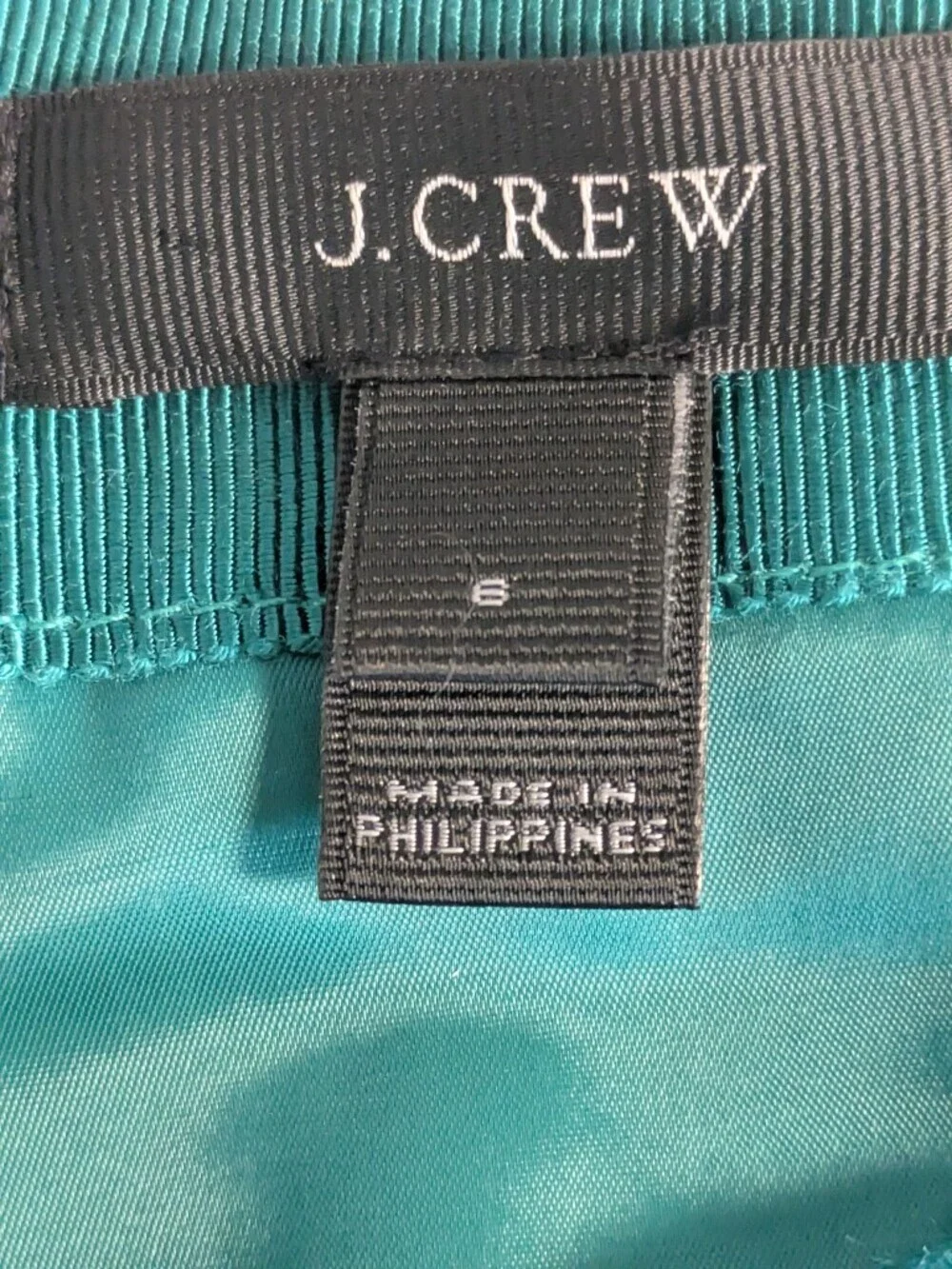 J. Crew Skirt Womens Emerald Green Wool Blend Zip Back Lined Sz 6 Business EUC